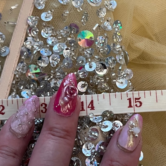 BNWT Jovani 5908 Nude/Silver dress (size 10) - Picture 10 of 10